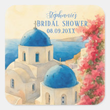 Chuva de noiva Santorini Cítrico Grego Mediterrâne
