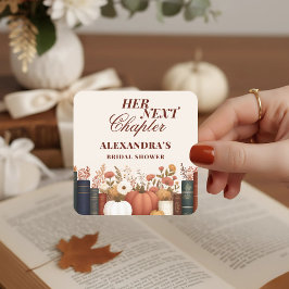 Adesivo Quadrado Chuva de Noiva Tema do Livro de Outono do Próximo 