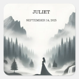 Adesivo Quadrado Chuva no Rio Nuvem Fumaça no Chá de Panela da Mont