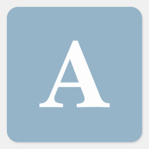 Adesivo Quadrado Chuve Branco Monogramas Simples Chá de Noiva