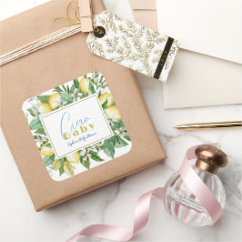 Adesivo Quadrado Ciao Baby Citrus Lemon Chá de fraldas