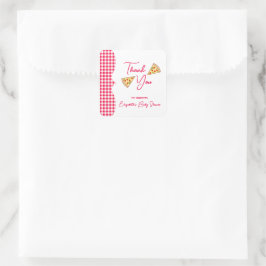 Adesivo Quadrado Ciao Baby Italian Baby Shower