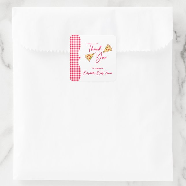 Adesivo Quadrado Ciao Baby Italian Baby Shower (Bolsa)
