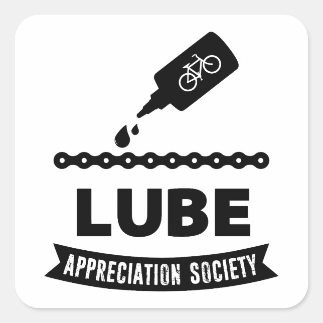 Adesivo Quadrado Ciclismo da Sociedade de Apreciação Lube (Frente)