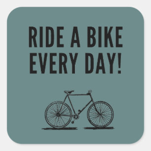 Adesivo Quadrado ciclista de citações