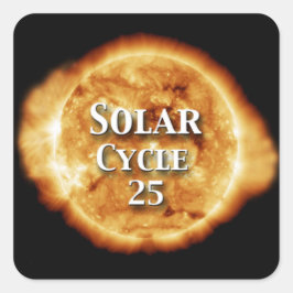 Adesivo Quadrado Ciclo solar 25 Sol ativo