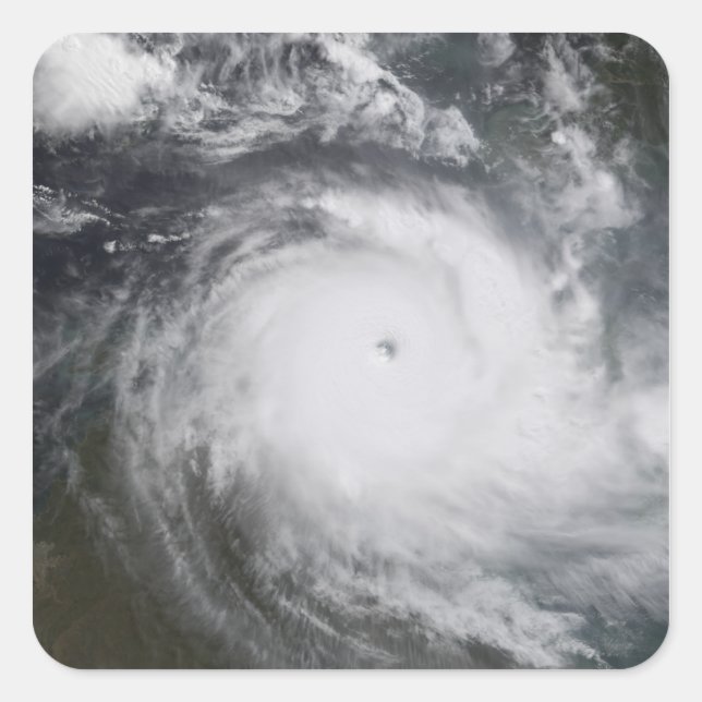 Adesivo Quadrado Ciclone Monica no Oceano Pacífico Sul (Frente)