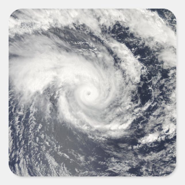Adesivo Quadrado Ciclone Tropical Edzani no sul da Índia Oce (Frente)