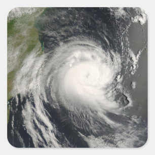 Adesivo Quadrado Ciclone tropical Favio que aproxima Mozambique