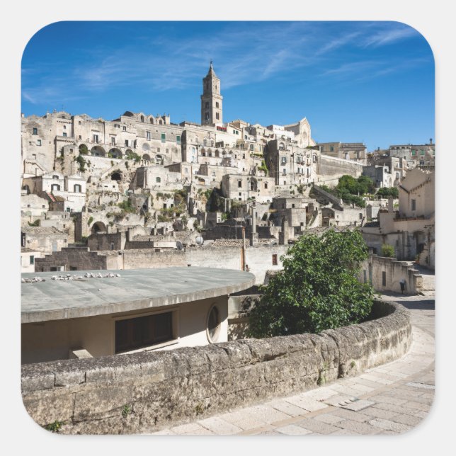 Adesivo Quadrado Cidade antiga de Sassi di Matera (Frente)
