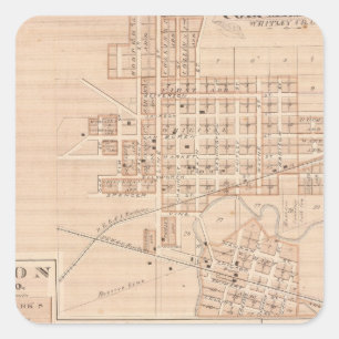 Adesivo Quadrado Cidade de Colômbia, Whitley Co