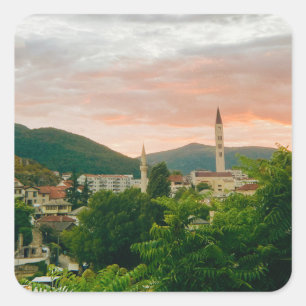 Adesivo Quadrado Cidade de Mostar - Bósnia e Herzegovina