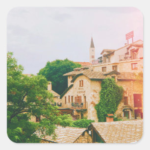 Adesivo Quadrado Cidade de Mostar - Bósnia e Herzegovina
