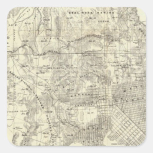 Adesivo Quadrado Cidade e condado de San Francisco