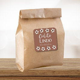 Adesivo Quadrado Cielito Lindo Talavera Chá de fraldas Fiesta mexic