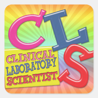 ADESIVO QUADRADO CIENTISTA DO CLS WHIMSICAL CLINICAL LABORATORY