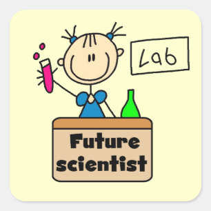 Adesivo Quadrado Cientista do Futuro