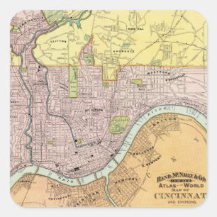 Adesivo Quadrado Cincinnati, Ohio 2