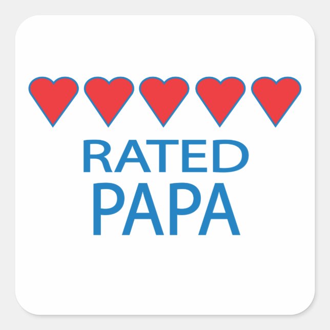Adesivo Quadrado Cinco Cardíacos Papa (Frente)