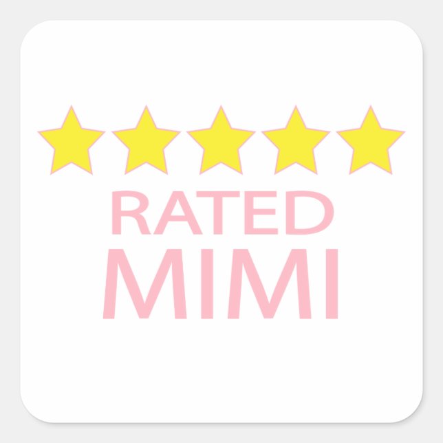 Adesivo Quadrado Cinco estrelas Mimi (Frente)