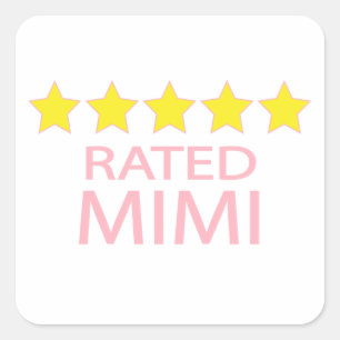 Adesivo Quadrado Cinco estrelas Mimi