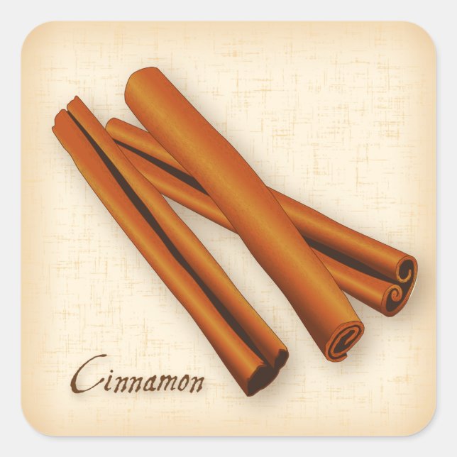 Adesivo Quadrado Cinnamon Spice Sticker (Frente)