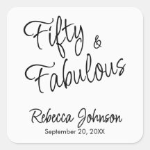 Cinquenta e Fabuloso Script Preto Aniversário de 5