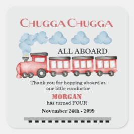 Adesivo Quadrado Cinto-d-água Cinto Vermelho Qualquer Idade Anivers