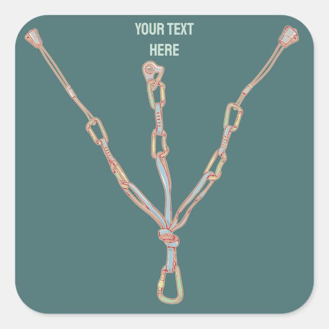 Adesivo Quadrado Cintura de subida de rocha (Frente)
