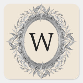 Adesivo Quadrado Cinza de prata festiva deixa a camada monográfica