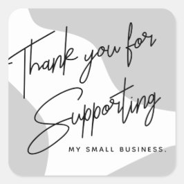 Adesivo Quadrado Cinza Mole Minimalista Seu Autocolante De Negócios