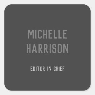 Adesivo Quadrado Cinza Na moda simples e profissional moderna