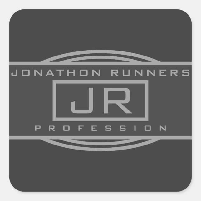 Adesivo Quadrado Cinzas geométricas esportivas masculinas e cinzas  (Frente)