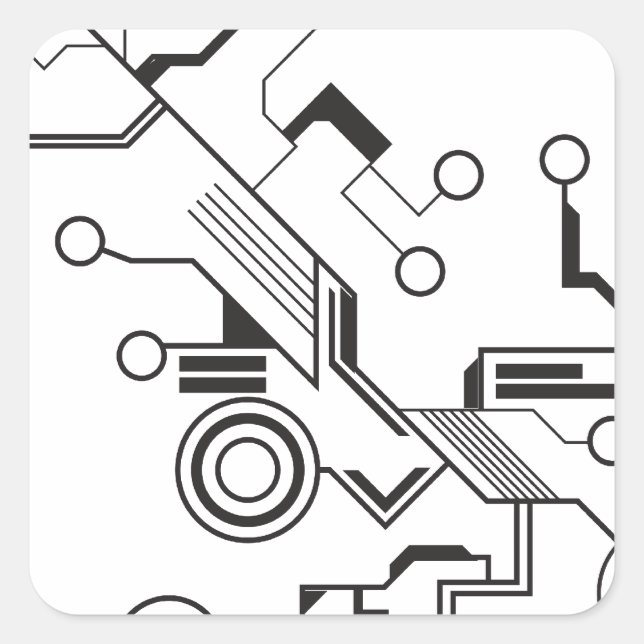 Adesivo Quadrado Circuito (Frente)