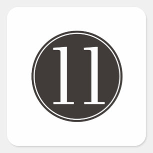 Adesivo Quadrado Círculo #11 preto (parte dianteira)