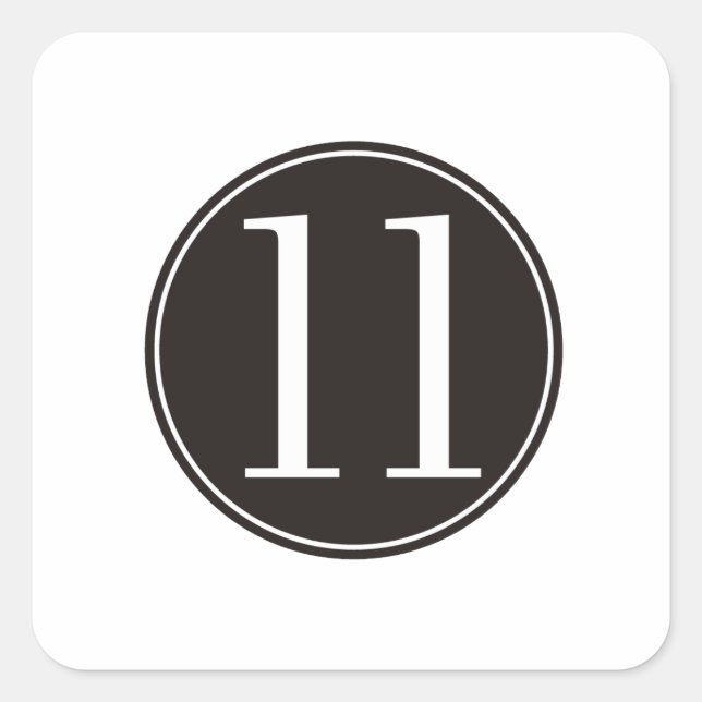 Adesivo Quadrado Círculo #11 preto (parte dianteira) (Frente)