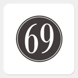 Adesivo Quadrado Círculo #69 preto