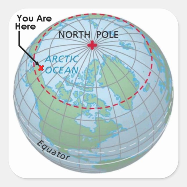 Adesivo Quadrado Círculo Ártico (Frente)