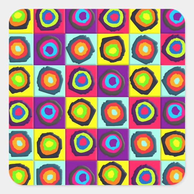 Adesivo Quadrado círculos (Frente)