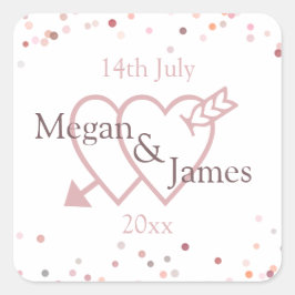 Adesivo Quadrado Círculos de Confetti Rosa