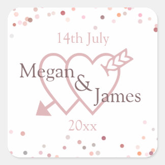 Adesivo Quadrado Círculos de Confetti Rosa