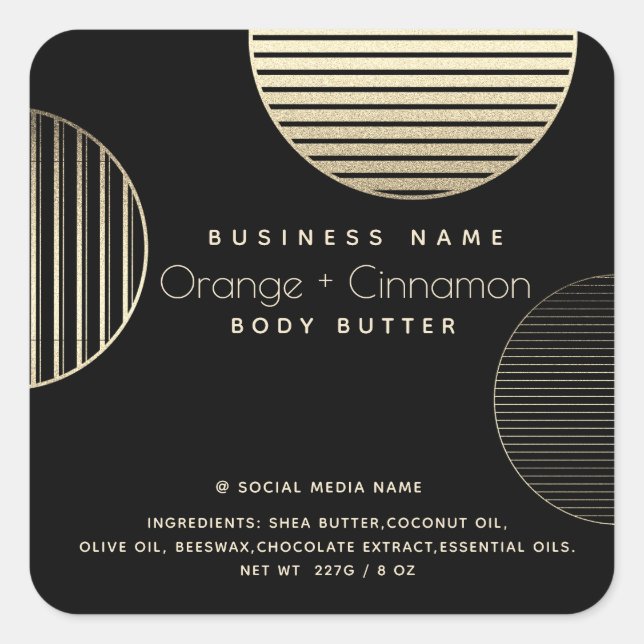 Adesivo Quadrado Círculos Dourados minimalistas Simples moderno (Frente)