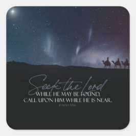 Adesivo Quadrado Citação da Bíblia de Christmas Magi