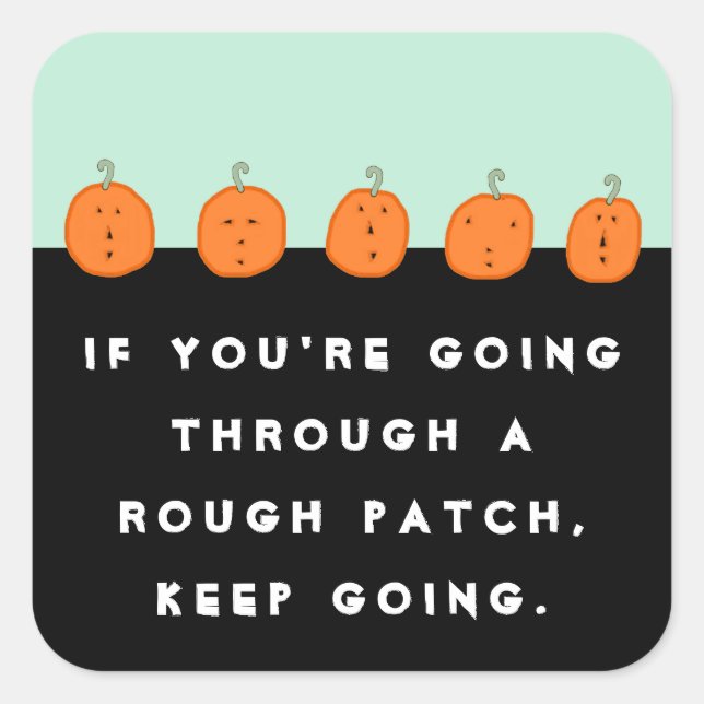 Adesivo Quadrado Citação de Halloween (Frente)