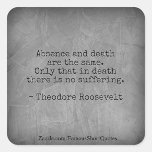 Adesivo Quadrado Citação de Teddy Roosevelt - Ausência e Morte