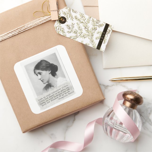 Adesivo Quadrado Citação de Virginia Woolf - Ícones da História das (Presentear)