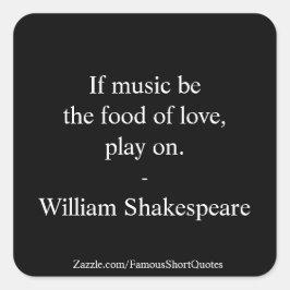 Adesivo Quadrado Citação de William Shakespeare - Amor