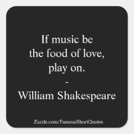 Adesivo Quadrado Citação de William Shakespeare - Amor