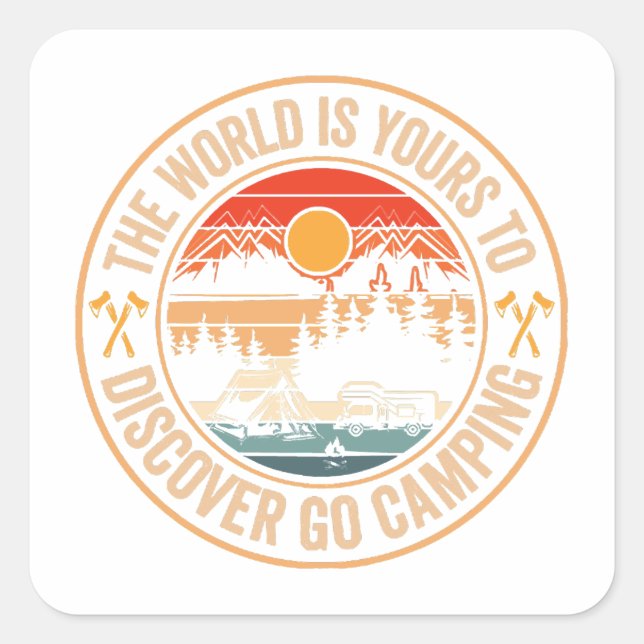 Adesivo Quadrado Citação Engraçado Campfire Smores Citação (Frente)