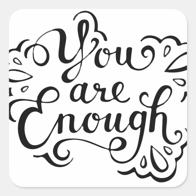 Adesivo Quadrado Citação Simples e Bonita (Frente)